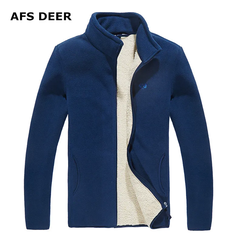 2017 брендовая Мужская винтажная утепленная флисовая куртка осенне-зимняя