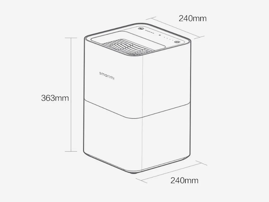 Xiaomi Smartmi увлажнитель воздуха 2 освежитель воздуха для спальни испарительного типа без тумана без порошкового эфирного масла диффузор
