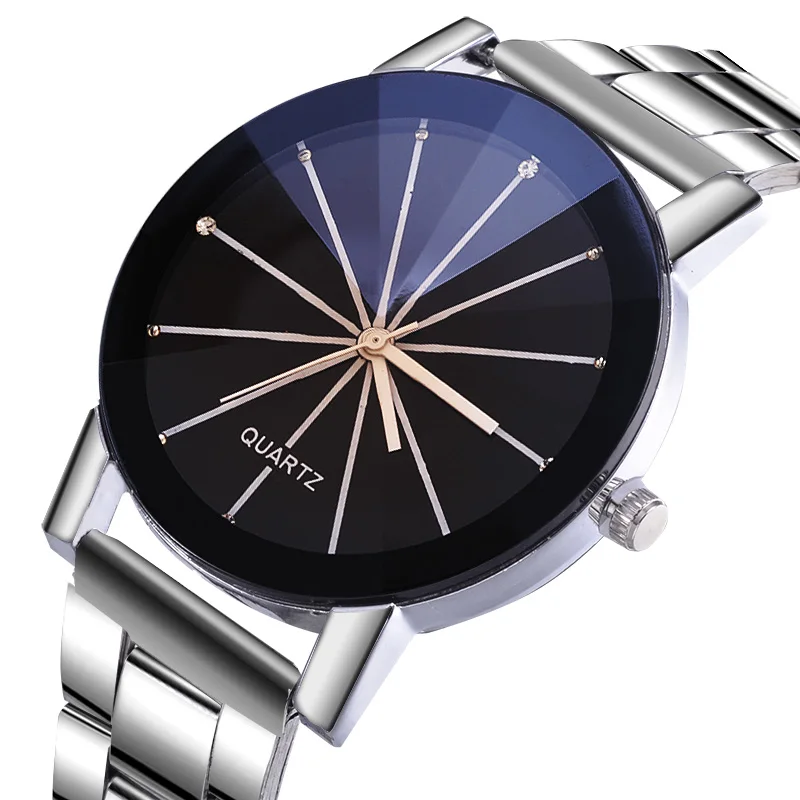 Мужские наручные часы простые кварцевые из нержавеющей стали уникальный дизайн