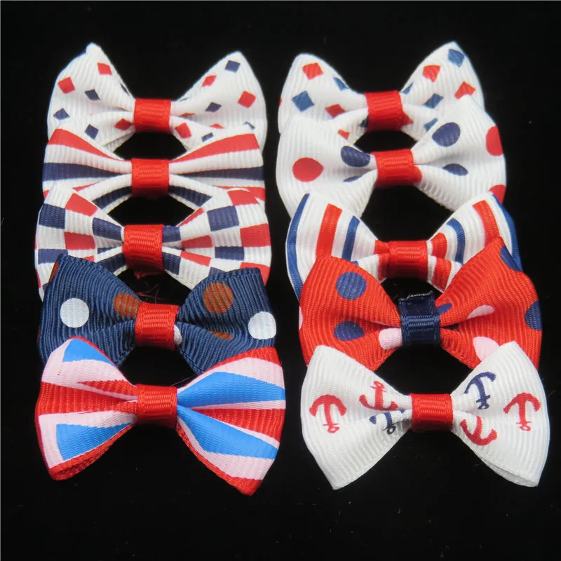 Заколка для волос с бантом 2 шт./лот разноцветные красные белые Детские