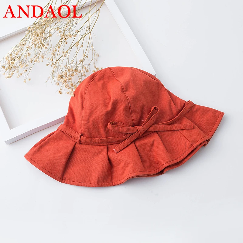 

ANDAOL New Summer Female Casual Hat Top Quality Large Brim Solid Folding Sun Hat Outdoor Travel Sunscreen Wild Fisherman Hat