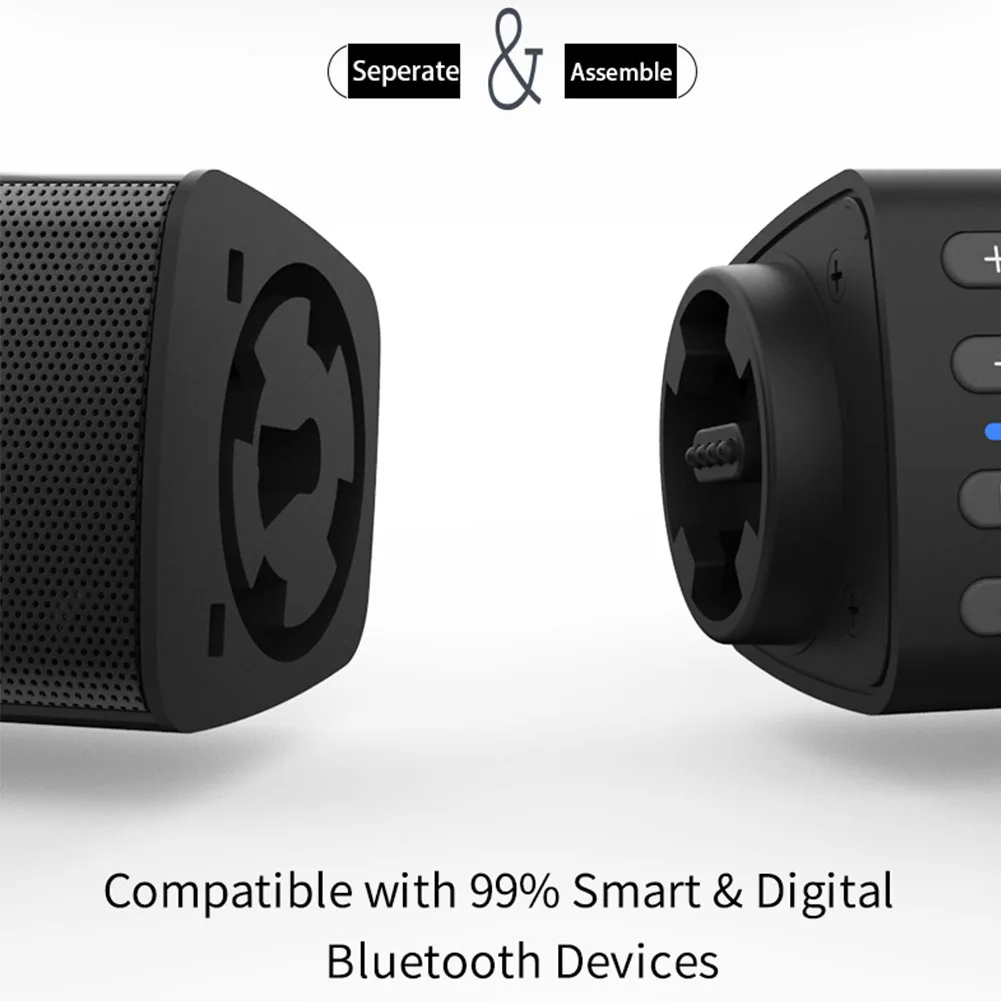 ПВХ Bluetooth динамик Сплит Поддержка TF карта портативный Электрический Саундбар