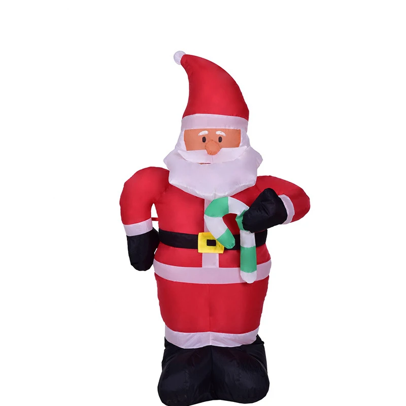120 см светодиодный Рождественский надувной Санта Клаус ярд художественное
