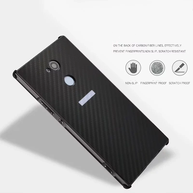 Алюминиевый чехол из углеродного волокна для Sony Xperia L2 XA2 ультра ударопрочный