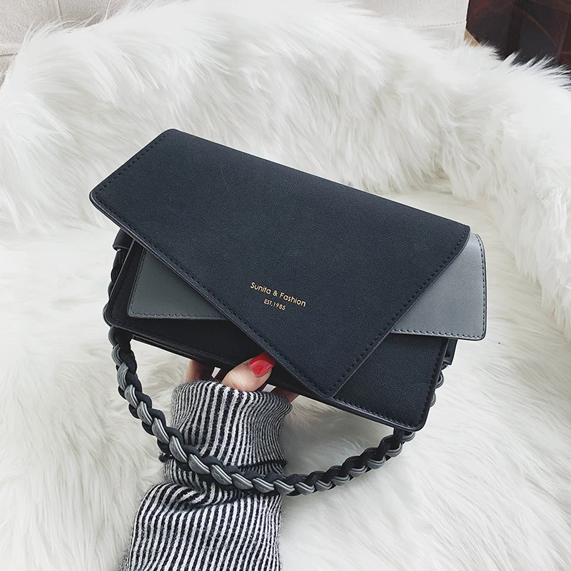 Лоскутные Сумки из искусственной кожи для женщин 2018 квадратная сумка сумки