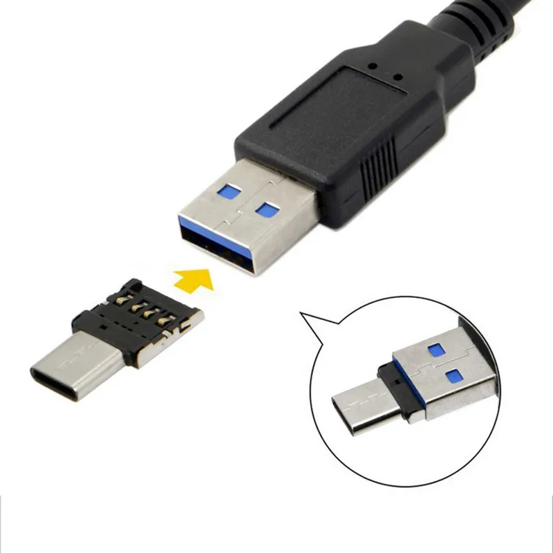Переходник с Type C на USB OTG для флэш накопителя S8 Note8 телефона Android # C77 Прямая