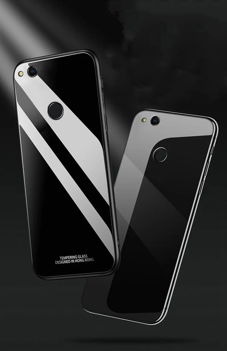 Чехол s для huawei Honor 8 Lite/P8 Lite стеклянный чехол Роскошная рамка из ТПУ+ стеклянная задняя крышка аксессуар для P9 Lite Funda Coque
