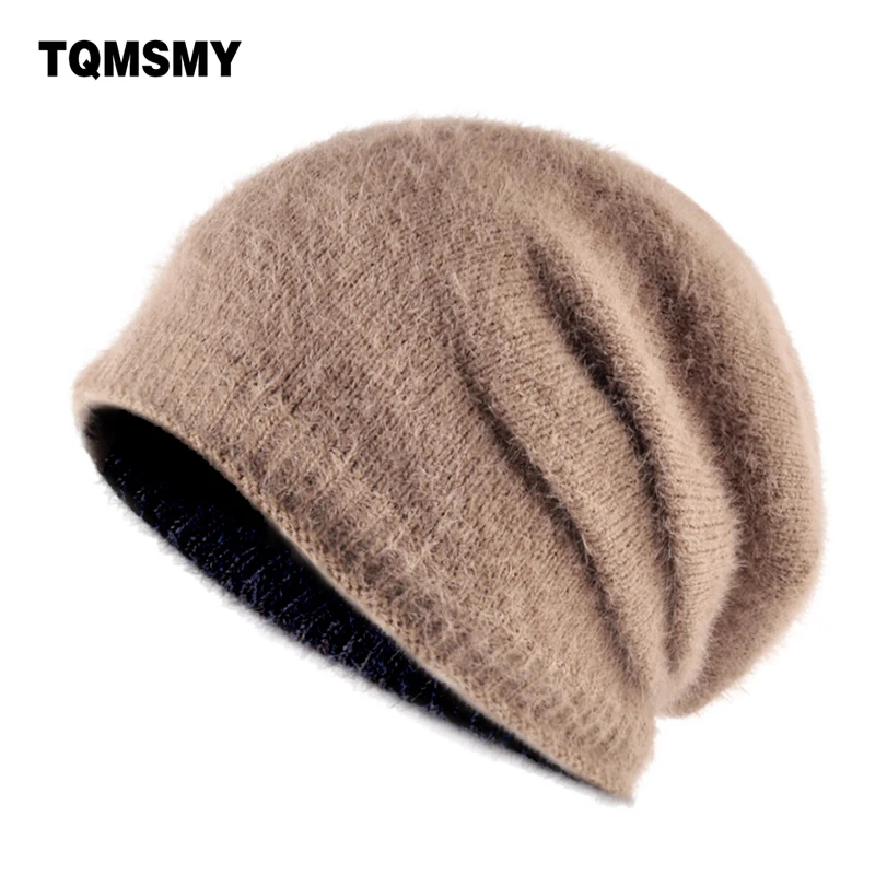 TQMSMY Unisex Bone knitted hats for men winter beanie plush fabric turban Cap men's skullies balaclava caps women warm hat gorro |