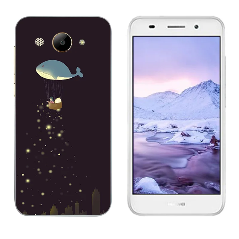 Ultrathin TPU for Huawei Y3 2017 Phone Cases Golden Printing MT6737M CRO-L02 Full Protector Soft Silicone Coque |