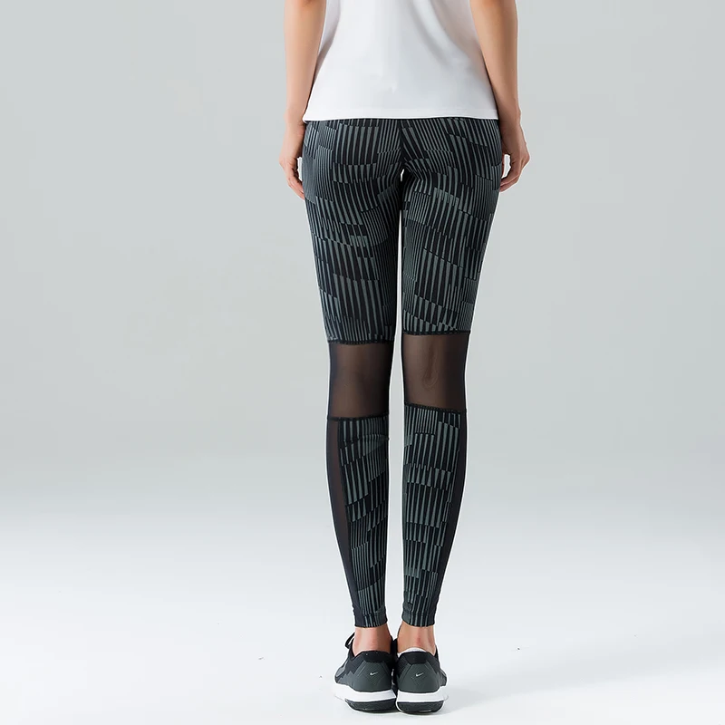 Леггинсы для фитнеса U женские штаны бега с высокой талией 3 м светоотражающий