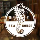 Знак морепродуктов Морская жизнь, стикер на стену лошадь, виниловые обои для ресторана, столовой, оконные переводки, кухонная роспись, интерьерные обои 3618