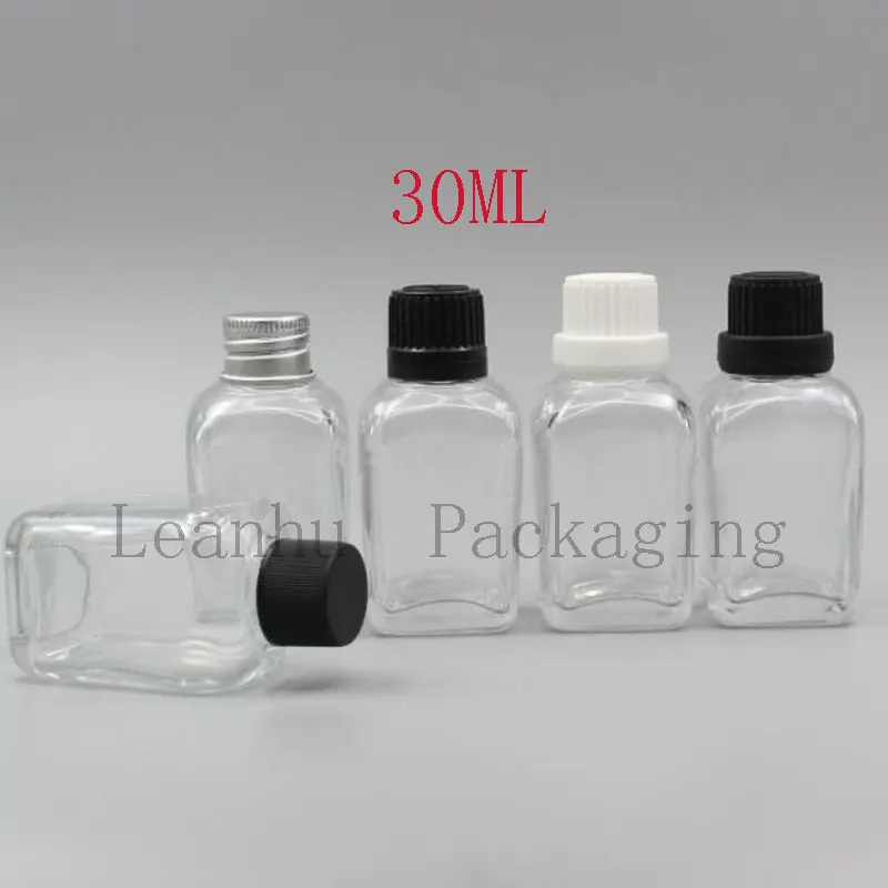 Clear Glass Essential Oil Bottle With Screw Cap, Homemade Empty Essential oil Cosmetic Packing Containers, Small Sample Containers