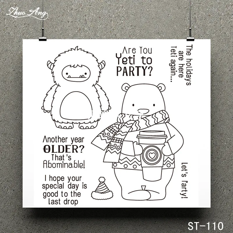

Winter Holiday Party Design Clear Stamp for Scrapbooking Rubber Stamp Seal Paper Craft Clear Stamps Card Making