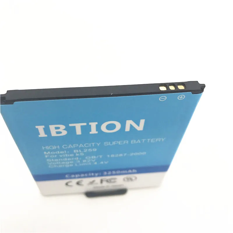 Аккумулятор IBTION 3450 мАч BL259 для Lenovo vibe k5 plus K32C30 K32C36|Аккумуляторы мобильных