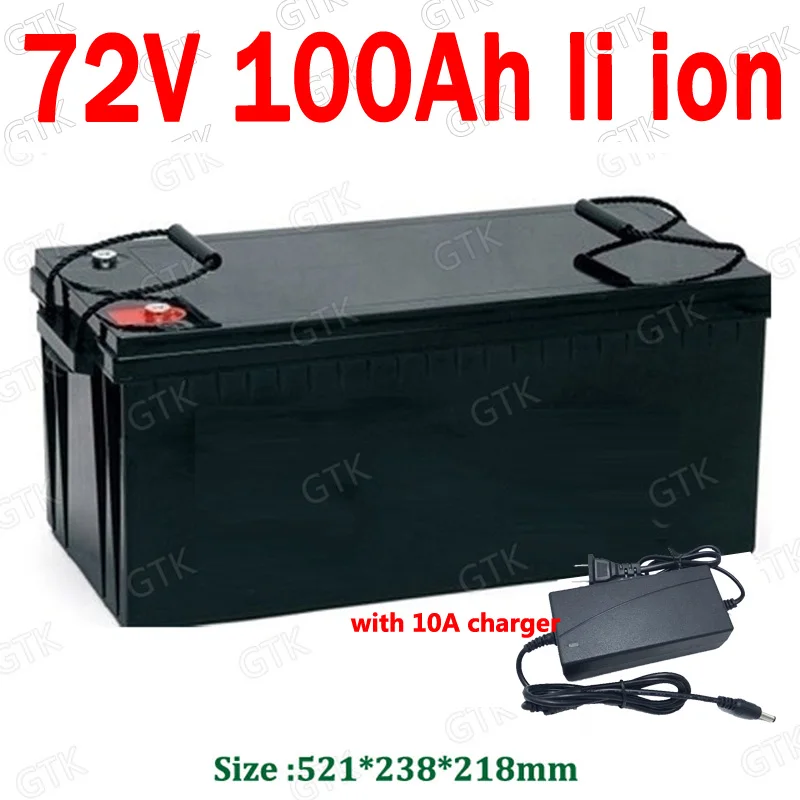 ГТК водонепроницаемый литиевая батарея 72V 100AH литий-ионный аккумулятор с BMS для 5000 Вт 8000 скутер AGV демо Go Cart скейтборд велосипед+ 10A зарядное устройство