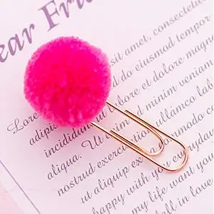 Каваи Hairball металлический зажим для бумаги Закладка канцелярские товары школьные офисные принадлежности Escolar Papelaria - Цвет: rose red