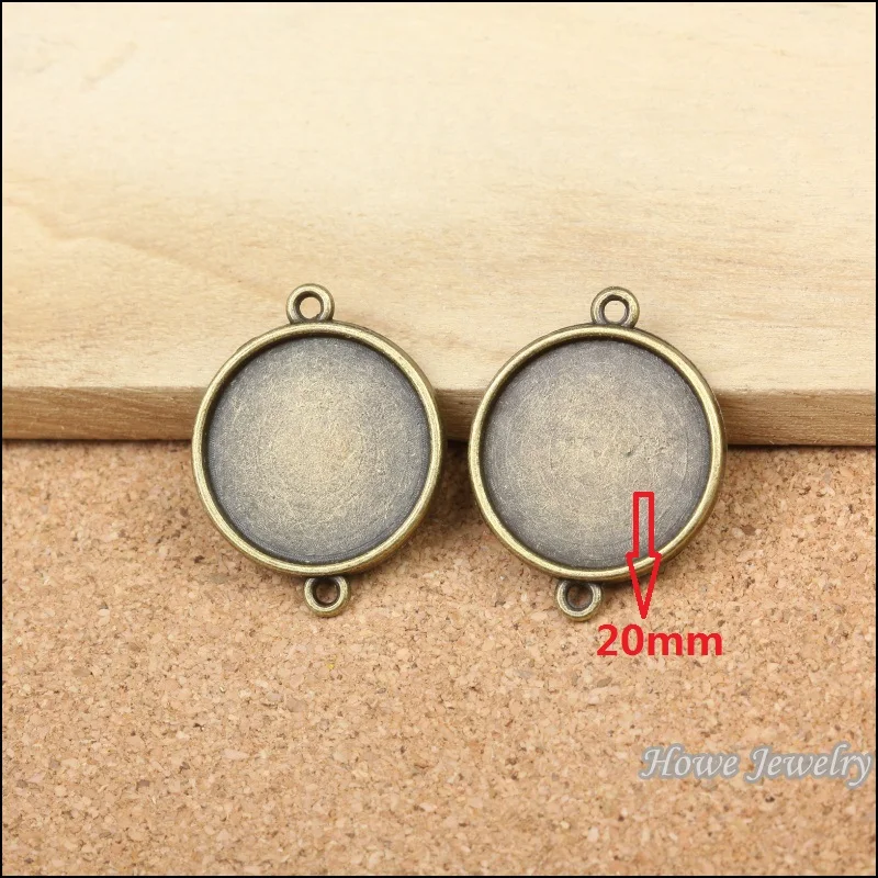 15 шт. качество бронзовая двусторонняя круговой кадр кросс коннектор сплав DIY