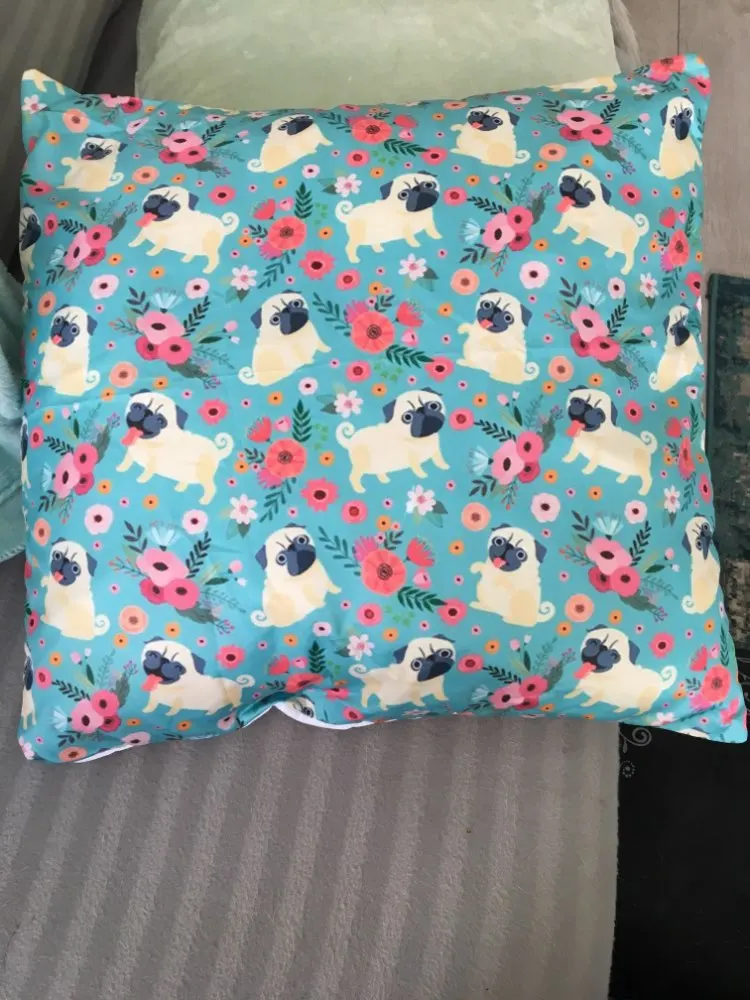 

HUGSIDEA Square Cushion Cover 3D Sofa Throw Pillow Case Chiweenie Flower Dog Decorative Pillow Covers Car Couch Chair Cojine