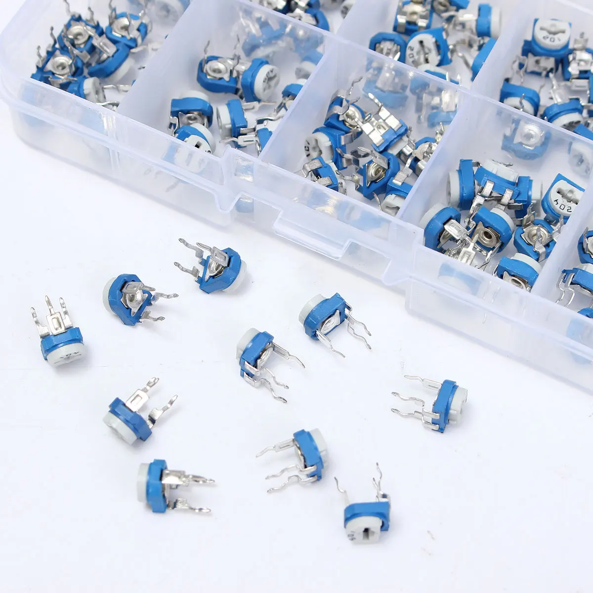 100 шт. 100 ohm-500K Ом переменный резистор Реостат потенциометра подстроечный триммер пассивный Компоненты