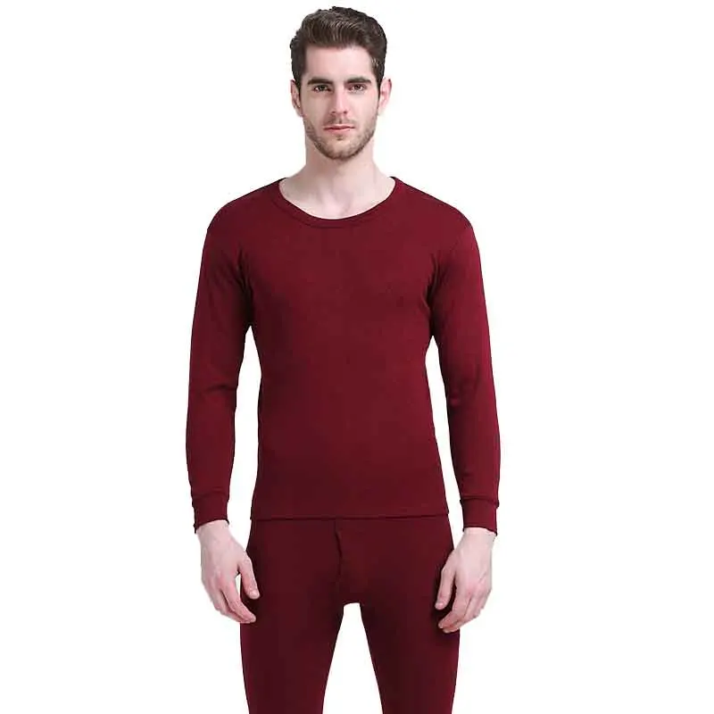 Комплекты термобелья с круглым вырезом эластичные кальсоны домашняя одежда для