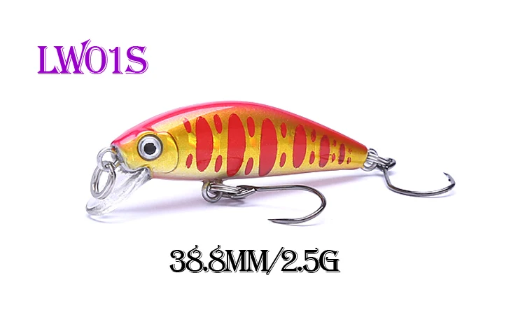 Pesca AGILE MINNOW-38.8S мини рыболовные приманки 38,8 мм 2,5 г поток гольян тонущий воблер isca, искусственный окунь приманка для форели