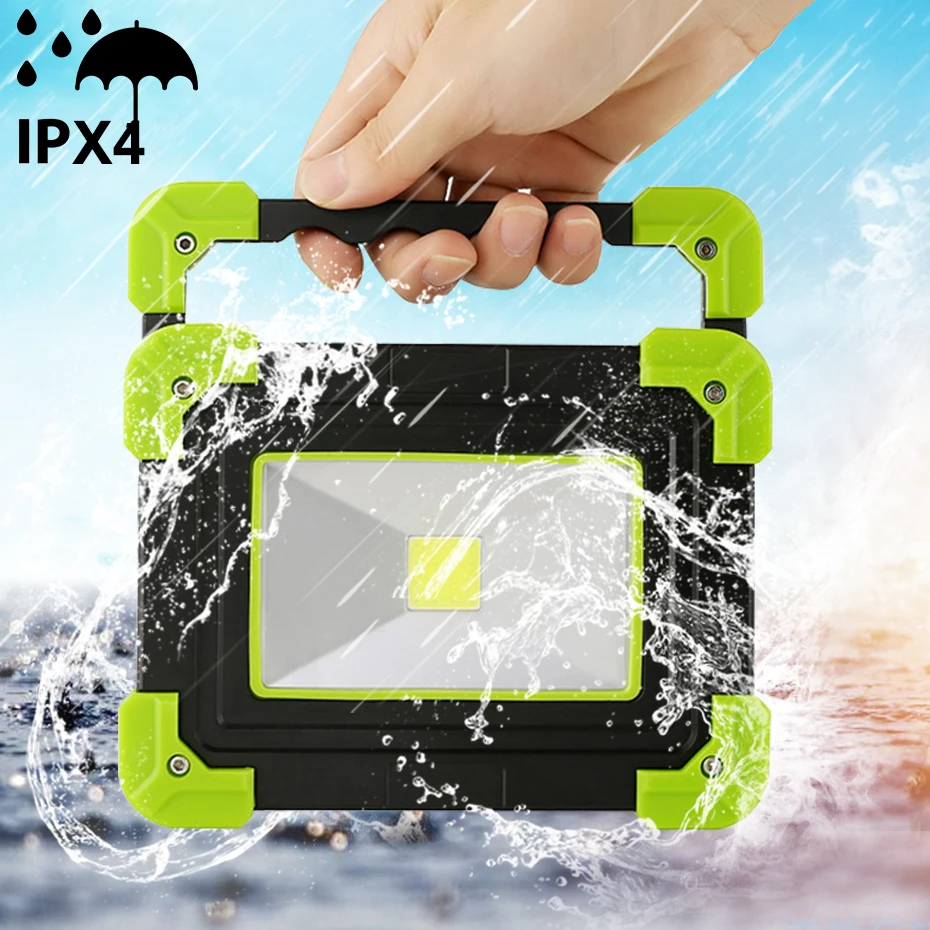 Мощный портативный светодиодный фонарик USB COB Рабочий фонарь Водонепроницаемый