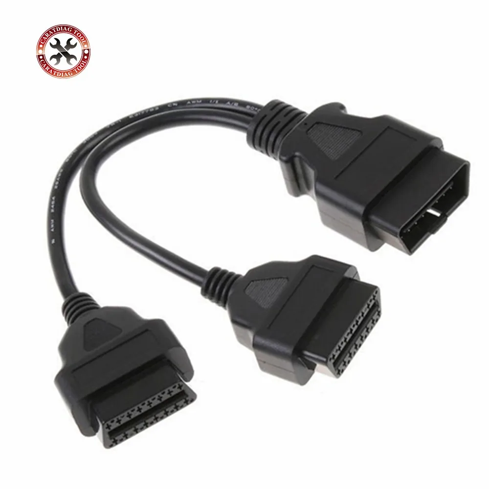 Высококачественный OBD II кабель 16 Pin 2 адаптер удлинитель мужской двойной женский