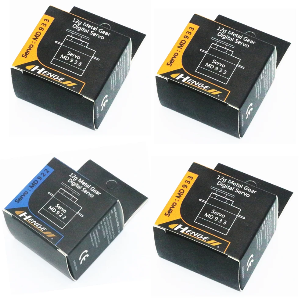 HENGE 3x MD933 + 1 x MD922 цифровые вращающие сервоприводы металлические зубчатые для