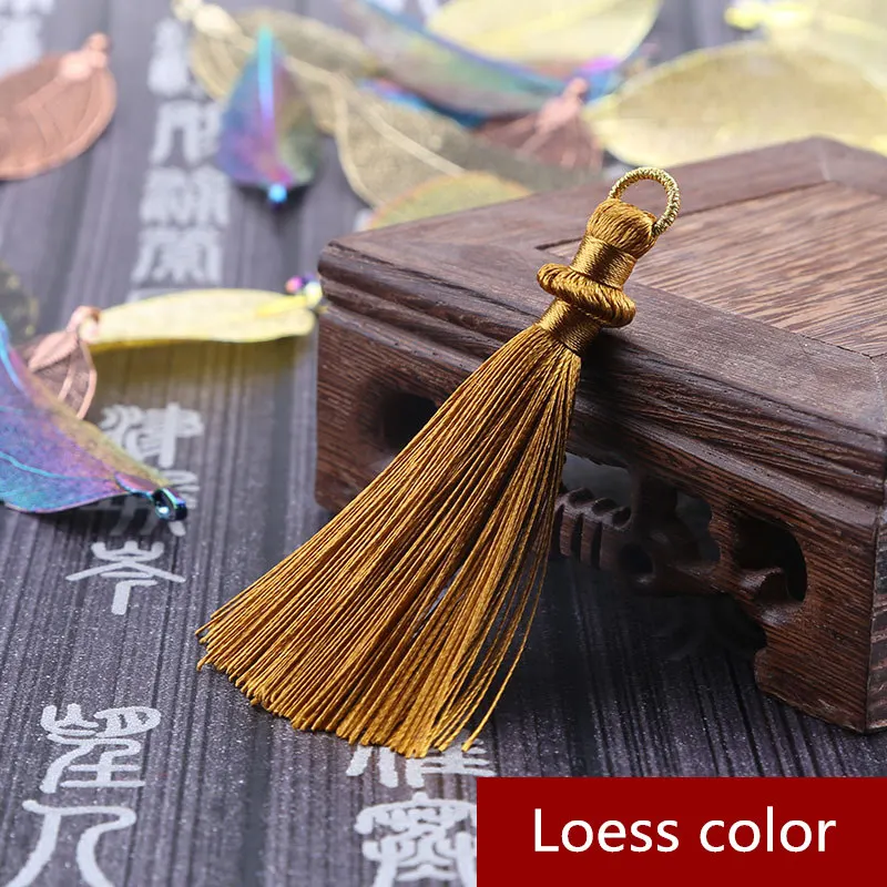 Loess color 5 шт. 8 см висячие кольца кисточкой ювелирные изделия занавес одежды декоративные аксессуары DIY Ключ сотовый телефон сумка бахрома отделка кисточки кулон - Цвет: Loess color