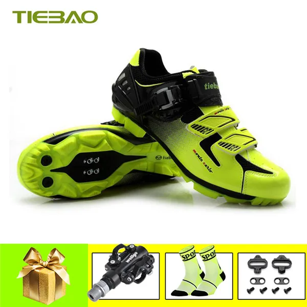 pedals for 1303 G Tiebao велосипедная обувь sapatilha ciclismo mtb Мужская и женская самоблокирующаяся велосипедная обувь pedales для езды на горном велосипеде MTB велосипедная обувь - Цвет: pedals for 1303 G