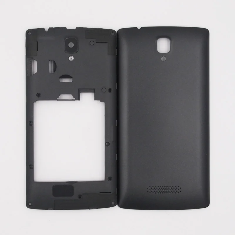 BaanSam Средний рамки батарея Дверь задняя крышка корпус чехол для lenovo A2580 A2010 с антенной+ объектив камеры - Цвет: Черный