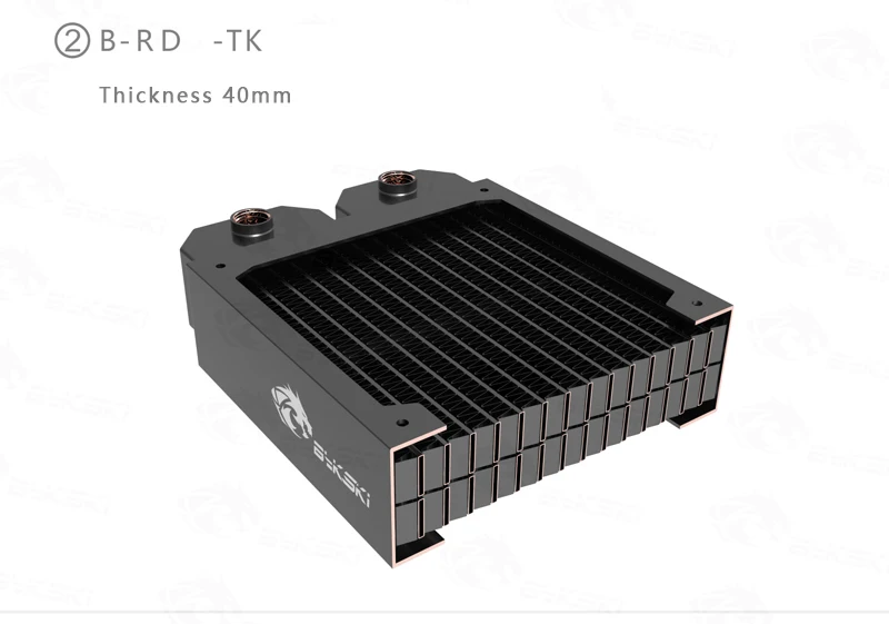 Bykski 38 мм толщиной 240 мм медный радиатор компьютер вода хладагент разряда теплообменник для 2*12 см вентилятор Радиатор
