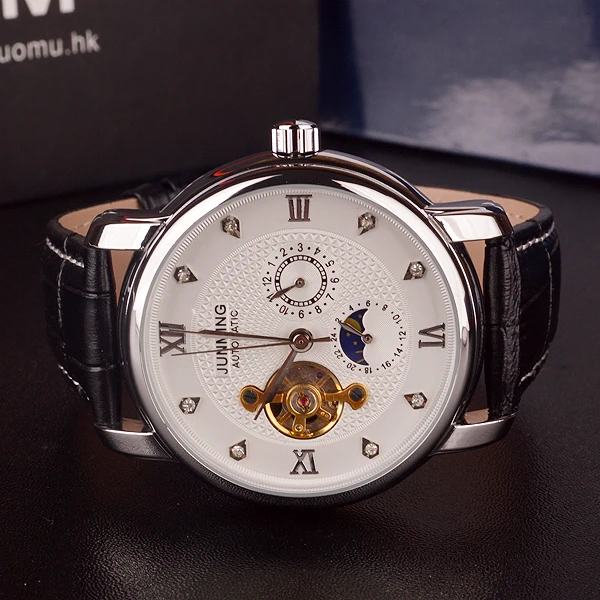 hot selling New junming classic retro hollow automatic mechanical wrist watch men's imports of machinery and business watches | Наручные