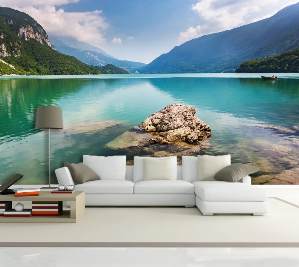 

[Self-Adhesive] 3D Lake Mountain Scenery 35 Wall Paper mural Wall Print Decal Wall Murals