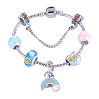 fashion jewelry accessories wholesale diy beads bracelet pink zircon cute cat womens cartoon bangles