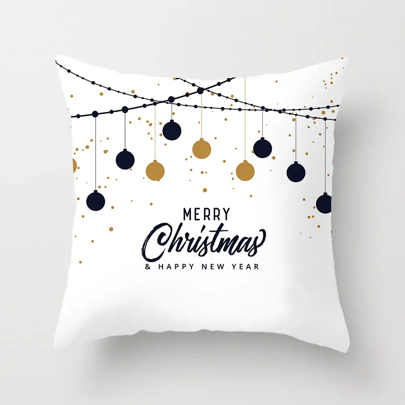 Наволочки с надписью &quotMerry Christmas&quot новогодние мягкие наволочки рождественские