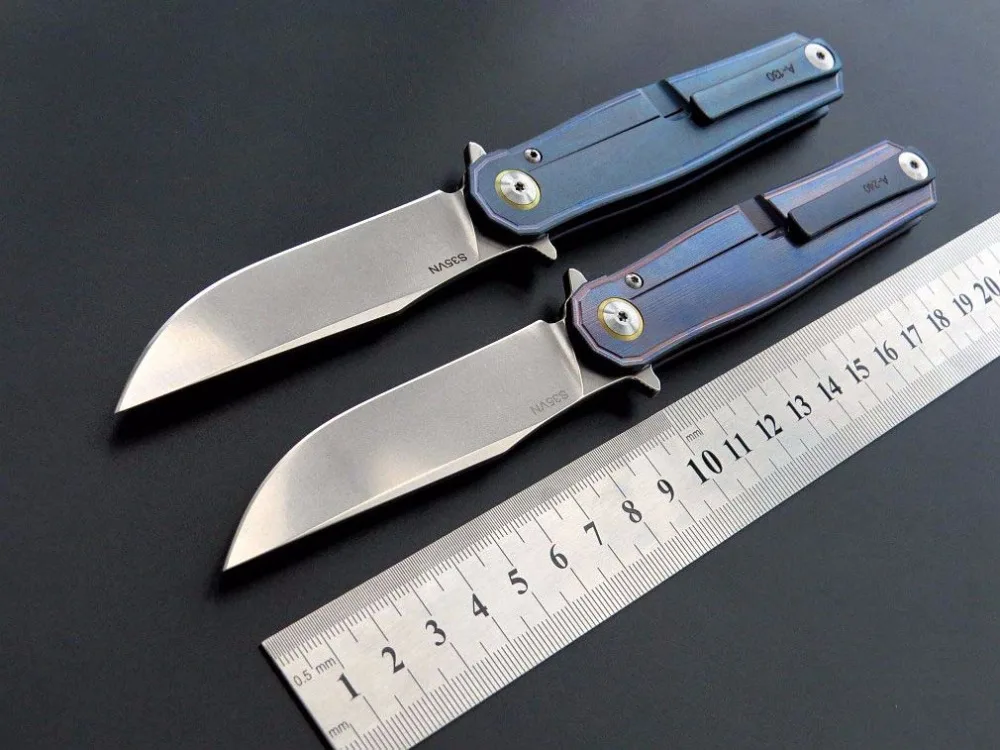 Eafengrow CH3505 Flipper folding knife S35VN Blade ball bearing TC4 Titanium handle camping hunting pocket fruit Knives EDC tool |