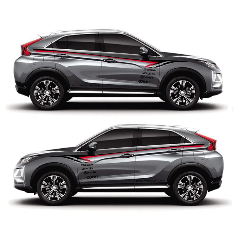 TAIYAO автомобильный стильный спортивный автомобильный стикер для Mitsubishi ECLIPSE CROSS Pajero Outlander Zinger Eclipse - Название цвета: Gray car