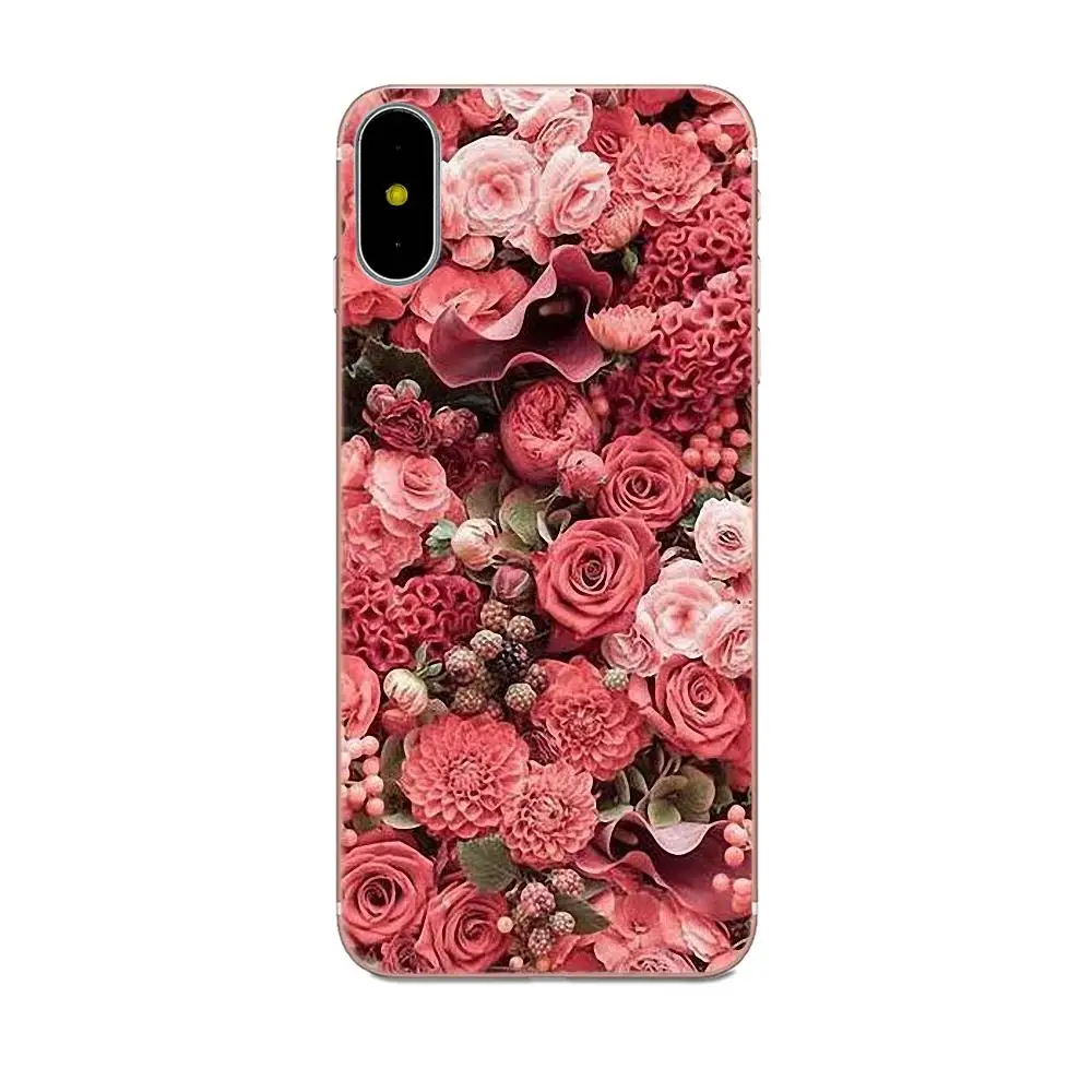 TPU Дизайн под заказ для Galaxy A3 A5 A7 On5 On7 2015 2016 2017 Grand Alpha G850 Core2 Prime S2 I9082 розовый букет
