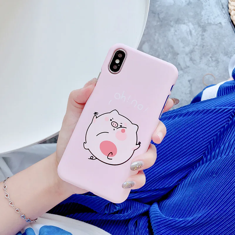 Круглый красивый поросенок Телефон чехол для iPhone 6 S Plus 7 8 X XR XSMAX милый животное