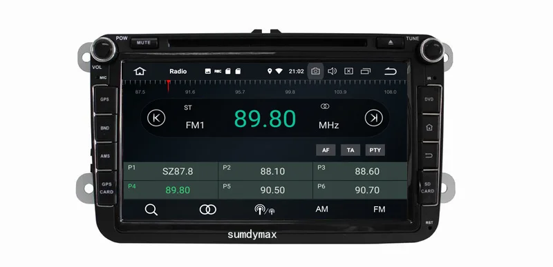 Автомобильный DVD-плеер 2DIN Android 10 0 для Volkswagen Passat Polo Golf CC Skoda Seat GPS Navigaiton