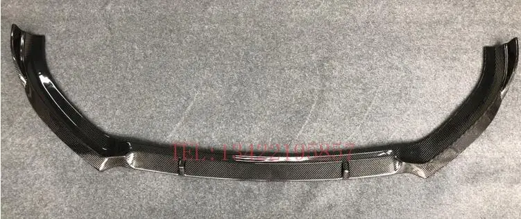 FRONT LIP B Автомобильный передний разветвитель из углеродного волокна для губ+ спойлер на бампер+ Диффузор на задний багажник для Audi A3 Sline S3 Sedan - Цвет: FRONT LIP B