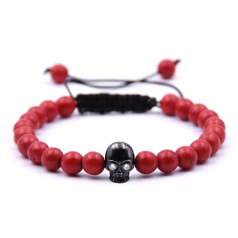 Очаровательный мужской лавовый камень Romad циркониевые черные бусины в форме