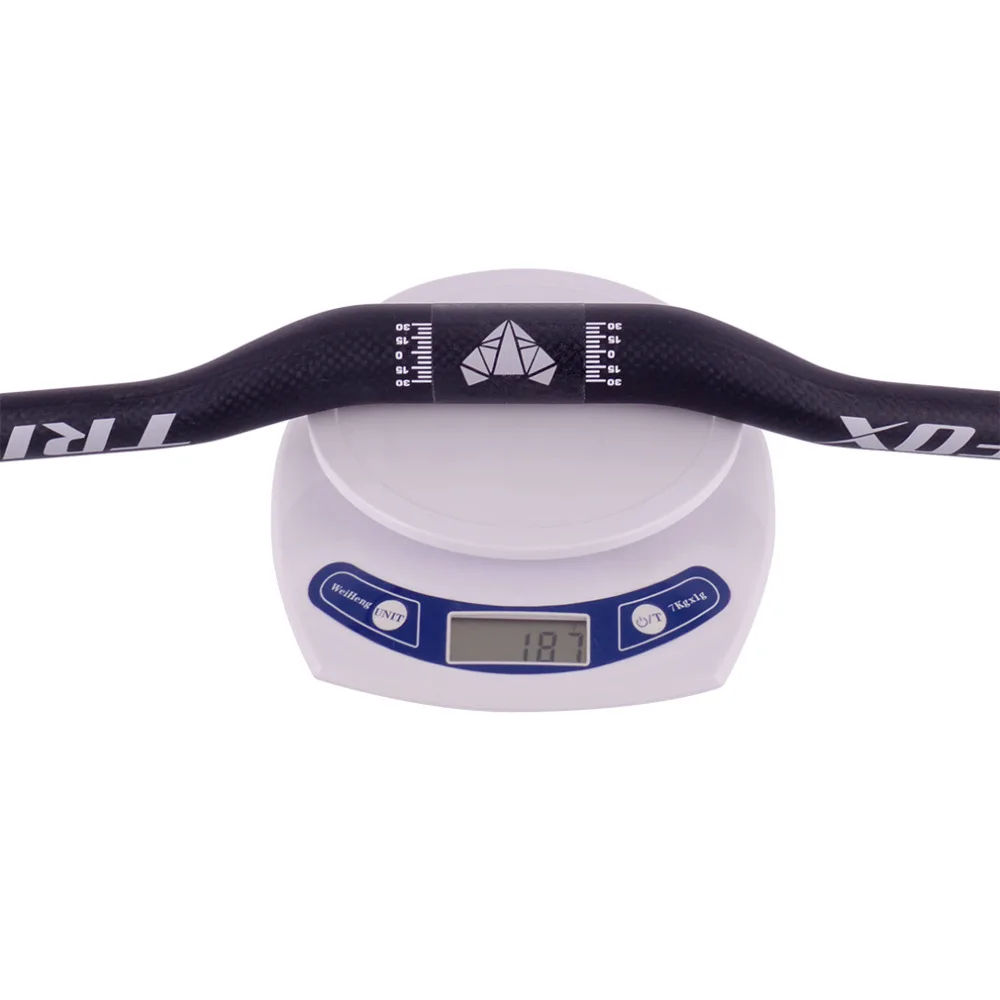 

TRIFOXC Carbon Fiber Total MTB Handlebar Bicycle Straight Riser Handlebar 31.8mm Carbon Mountain Bike 4 Upsweep 9 Backsweep Fre