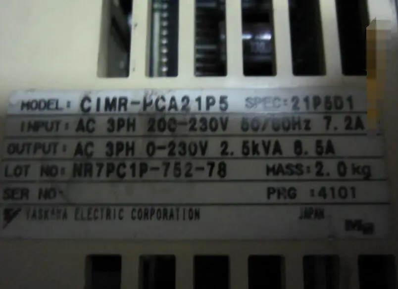

Inverter 1.5KW 220V CIMR-PCA21P5 , Used one , 90% appearance new , 3 months warranty , fastly shipping