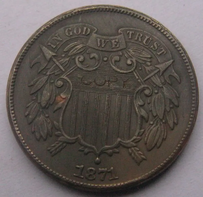 

Two Cent 1871 copy coins FREE SHIPPING