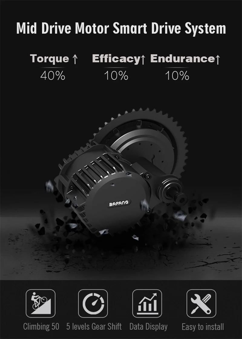 Bafang 8fun 36 в 500 Вт BBS02B среднемоторный Привод комплекты Crank C965 C961 Электрический велосипед Ebike комплекты с 36В 17AH литиевая батарея