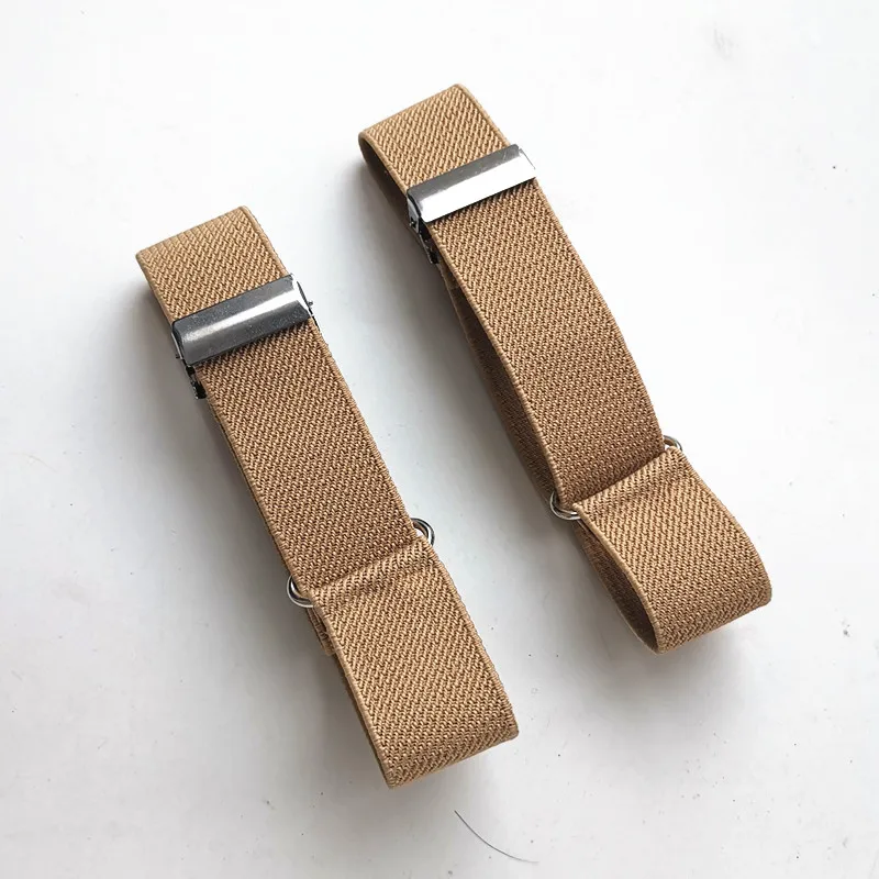light khaki 2 шт./1 пара высококлассная элегантная мужская рубашка держатели рукавов регулируемые эластичные Свадебные невесты жениха повязки аксессуары для взрослых H001 - Цвет: light khaki