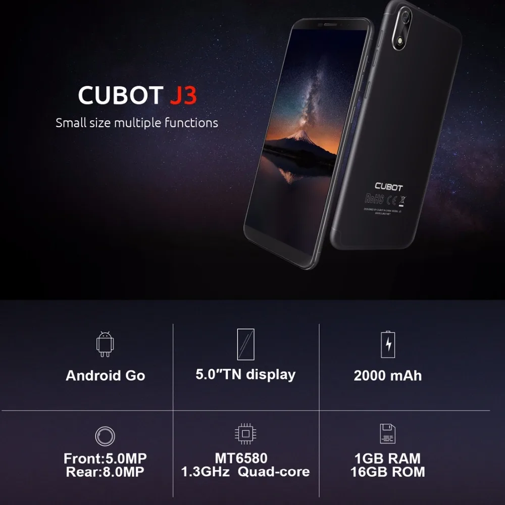 Чехол для Cubot J3 MT6580 4 ядра Смартфон Android GO 5 0 &quotмобильный телефон 1G Оперативная