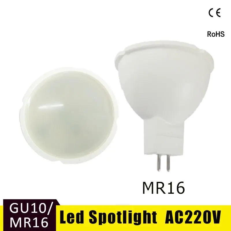 GU10 MR16 Светодиодная лампа лампада 6 Вт 220 В Bombillas Светодиодный прожектор SMD 2835